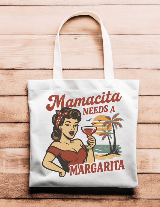 Artsy Tote Bag - Mamacita Needs a Margarita