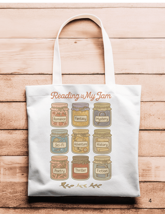 Artsy Tote Bag - Reading Is My Jam