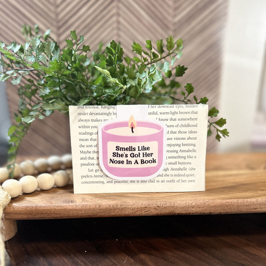 Magnetic Bookmark - Smells Like She's Got Her Nose in a Book